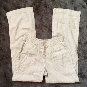 Chicos 100% Linen 00 XS S pants pockets summer EUC